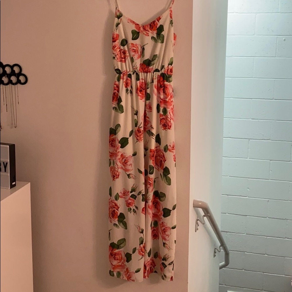 Floral Silk Maxi Dress